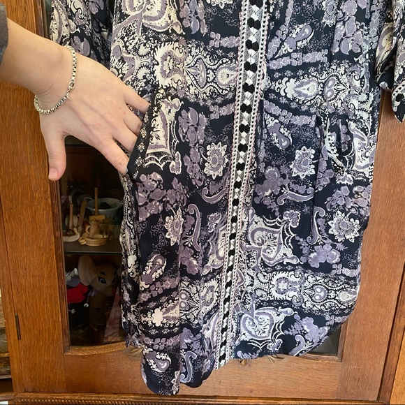 Odd Molly Paisley Print Dress w/ Embroidered Trim - Picture 3 of 10